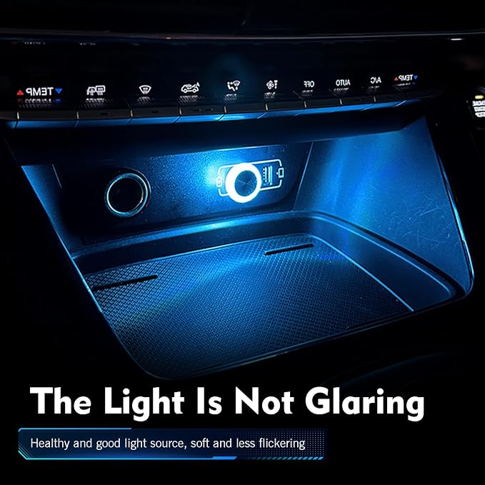 1 PC USB LED Car Interior Atmosphere Lamp, Plug and Play Portable Mini Car Night Ambient Light, Auto Dashboard Decoration Accessories for Most Cars, SUVs, Trucks (Blue) - Image 5