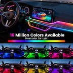Dream Color Acrylic Interior Car Ambient Light Kit, Bphuny 30 in 1 593 LEDs Fiber Optic Multiple Modes Decoration Atmosphere Lights with Music Dynamic Rainbow Rhythm, RGB Neon Lights for All Cars - Image 7