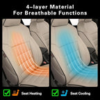 EKR Rav4 Seat Covers Custom Fit for Toyota Rav4 2021-2024 Prime SE,XSE & 2019-2025 Hybrid/PHEV SE,XSE, Leather Car Seat Cover Full Set for SUV,Faux Leather(Beige) - Image 7