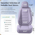 Coverado Car Seat Covers, Front Covers for Cars, Car Seat Cover Front Seats, Car Seat Protector Waterproof, Leather Car Seat Cushion, Universal Interior Covers Seat Protectors for Most Cars Purple - Image 5
