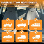 2 Pack Towel Car Seat Covers, Waterproof Washable Front Seat Protectors with Soft Terry Cloth, Non-Slip Backing, Universal Fit for Cars SUVs Trucks,Gym,Beach,Pets, Kids,Road Trips (Gray) - Image 6