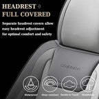 Coverado Car Seat Covers Full Set, Seat Covers for Cars, Front Seat Covers and Back Seat Cover Waterproof Leather Automotive Seat Cover, Universal Car Interior Protectors Cushion for Most Cars - Image 5