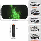 Neon Green Fire Car Windshield Sun Shade Foldable Umbrella Auto Sunshade for Car Truck SUV-Blocks Sun Visor Protector-Keeps Your Vehicle Cool - Image 3