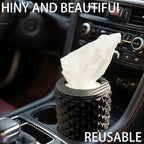 Car Cup Holder Tissue Box Holder – Auto Interior Accessories for Men & Women，Car Accessories Organizer with Premium Tissues with 1 Pack Tissues, Universal Fit for Most Vehicles (Silver) - Image 3