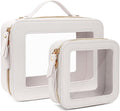 Travel Clear Makeup Bag Set, TSA Approved Cosmetic Bag Case with Zipper Portable Makeup Pouch Toiletry Bag Traveling Cosmetic Organizer Storage Bag Car Organizer Car Essentials by FFpaw