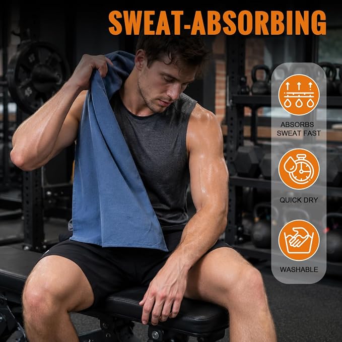 AUTOYOUTH Front Car Seat Protector, Post-Workout Gym Sweat Towel Cover | Sweatproof Breathable Blue Front Car Seat Protector For The Gym Non-Slip Universal Fit For Cars & SUVs Machine Washable - Image 5