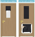 RYB HOME Classroom Door Window Cover Lockdown Shades Blackout, No Drill | Privacy Sidelight Glass Door School Office Blinds, Room Darkening Blocks Views, Portable Curtains, W12 x L30, Black, 1 Panel - Image 5