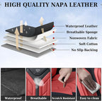 Coverado Seat Covers, Car Seat Covers Front Seats, Leather Seat Covers for Cars, Automotive Seat Covers Car Seat Protector Car Seat Cushion Universal Fit for Most Sedans SUV Pick-up Truck(Burgundy) - Image 7