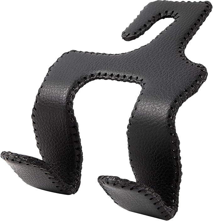 AMVOYOA 【2021 Upgraded】 Car Purse Hook, 2 in 1 Car Seat Headrest Hooks Durable Hanger Storage Holder Leather Organizer for Hanging Grocery Bags, 1 Pack, Black by AMVOYOA