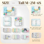 9 pcs Zipper Pouches Nesting Set, Hard Shell Toiletry Bag | Stackable Travel Organizer, Cosmetic Bags, Transparent Diaper Bag, Storage Cases (1 Tall M + 2M + 6S) - Image 4