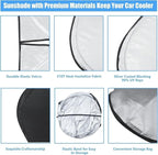 Windshield Sun Shade Sunshade Accessories Fit Nissan Pathfinder 2022-2026 | HOHUIGO Front Window Sunshade for Nissan Pathfinder Foldable Sun Visor Shield Block Out UV Rays & Heat, Keep Car Cool - Image 2