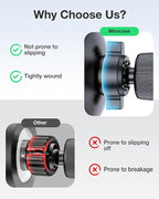 Miracase Car Phone Holder for Magsafe [Super Strong Magnets] Magnetic Phone Holders for Your Car, 360°Adjustable Air Vent Hands Free Cell Phone Mount Cradle (Matte Black, Regular) - Image 2