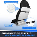 ZIMABLUE 1PC Waterproof Towel Car Seat Cover - 525g Heavy Duty 3-Layer Microfiber Sweat Protector for Bucket Seats - Non-Slip Machine Washable Universal Fit for Gym, Yoga, Beach, Pets & Outdoors-Black - Image 6