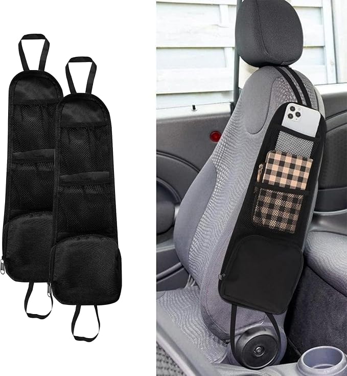 2PCS Car Seat Storage Hanging Bag, Multi-Pocket Seat Side Organizer by DWARFOO