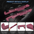 Car Seat Gap Filler 2Pack, Inserts Between Seats Console with Organizer Storage Upgraded Phone Holder Side Seat Gap Fillers Cars Front Seats Fill Plug Car Essentials for Vehicle SUV Truck (Wine Red) - Image 7
