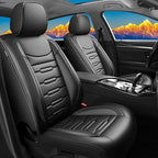 Fit Altima Car Seat Covers for Nissan Altima 2010-2024 2025 2026 - Upgraded Premium Waterproof & Breathable Leather, Airbag Compatible, All-Weather Seat Cushion Protector (Full Set, Black) by Unknown