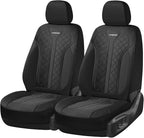Coverado Black Front Seat Covers, Automotive Seat Covers 2 Seats, Mesh Car Protectors 2-Pack, Auto Seat Covers Spill-Proof Design Universal Fit for SUV, Vans, Sedan, Truck - Image 4