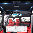 KMF 6pcs Thicken Sun Shades for Toyota Tundra 2022-2025 2026 Accessories, Custom Fit Tundra Sunshade Full Car Window Covers for Windshield Side Rear, UV Block and Privacy Blackout for Camping Outdoor - Image 4