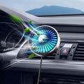 USB Fan for Car AC Air Vent to Boost Cooling Air Circulation | Colorful Light Car AC Fan for SUV Van RV Pickup Truck, Powerful 3 Speed, Quiet Brushless Motor, 360 Rotating Car Clip on Fan by xuenair