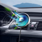 USB Fan for Car AC Air Vent to Boost Cooling Air Circulation | Colorful Light Car AC Fan for SUV Van RV Pickup Truck, Powerful 3 Speed, Quiet Brushless Motor, 360 Rotating Car Clip on Fan by xuenair