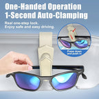 Veharvim One-Handed-Operation Sunglasses Holder for Car, Visor Sunglass Holder Clip, Car Accessories Interior, Universal Fit Silicone Padded Visor Sunglass Holder Car, Unmatched Durability (2 Pack) - Image 2