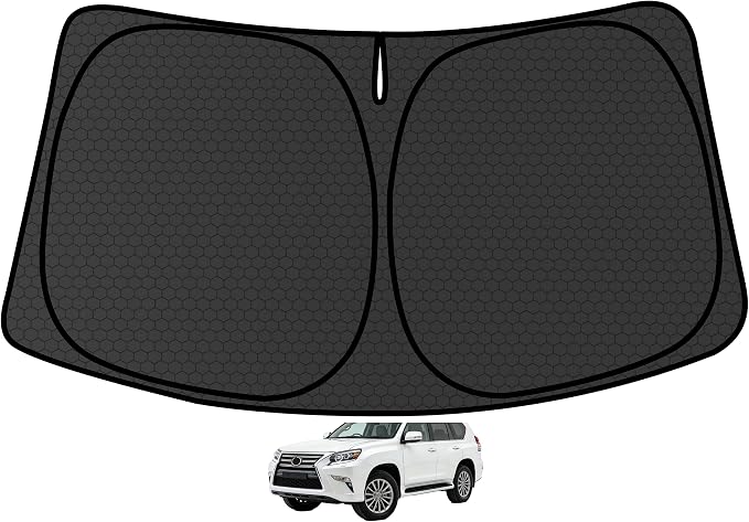 GX400 GX460 GX470 Customized Windshield Sun Shade for 2002-2023 2024 GX460 Front Window Sunshade Visor Protector Foldable Blocks UV Rays Keep Car Cooler Accessories by Achaltiza