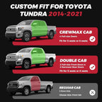 FREESOO Custom Leather for Toyota Tundra Seat Covers 2014-2021 Crewmax Cab | Custom Fit, Full Set, 60/40 Split Bench, Waterproof Faux Leather, for Truck Toyota Tundra Accessories, Black - Image 2