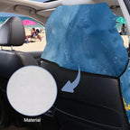 Sea Turtle Print Towel Seat Cover for Car Marble Print Automotive Seat Covers Multi-Purpose Absorbent Microfiber Towels with Storage Bag, 60 x 33 Inch, Machine Washable - Image 4