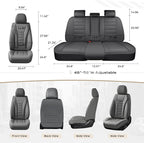 Coverado Car Seat Covers, Front Covers for Cars, Car Seat Cover Front Seats, Automotive Seat Cover, Waterproof, Leather Car Seat Cushion, Universal Interior Covers Seat Protectors for Most Cars - Image 6