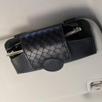 KINIVA Sunglasses Holder for Car Visor Leather Glasses Case with Clips for Car Visor Automotive Interior Visor Accessories Apply to All Car Models (10 Black) by KINIVAFashionJewelry