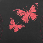 Flying Banner Butterfly car seat Covers ful Set Fashion Universal Lady Woman Female Rear Bench Split Colorized (Full Set, Red Black) - Image 7