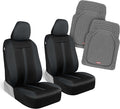 Motor Trend (2) Car Seat Covers for Front Seats with (2) Trimmable Car Floor Mats – Universal Fit Auto Accessories for Cars, Trucks, SUVs, Vans – Interior Protection and Vehicle Interior Shield Combo by MotorTrend