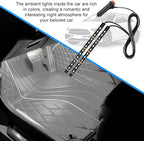 Car LED Strip Light, 12V 24 LED Vehicle Under Dash Neon Ambient Night Decor Lamp with Cigarette Lighter Plug, Automotive Interior Lighting Accessories, Universal for SUV Truck Sedan (White) - Image 3