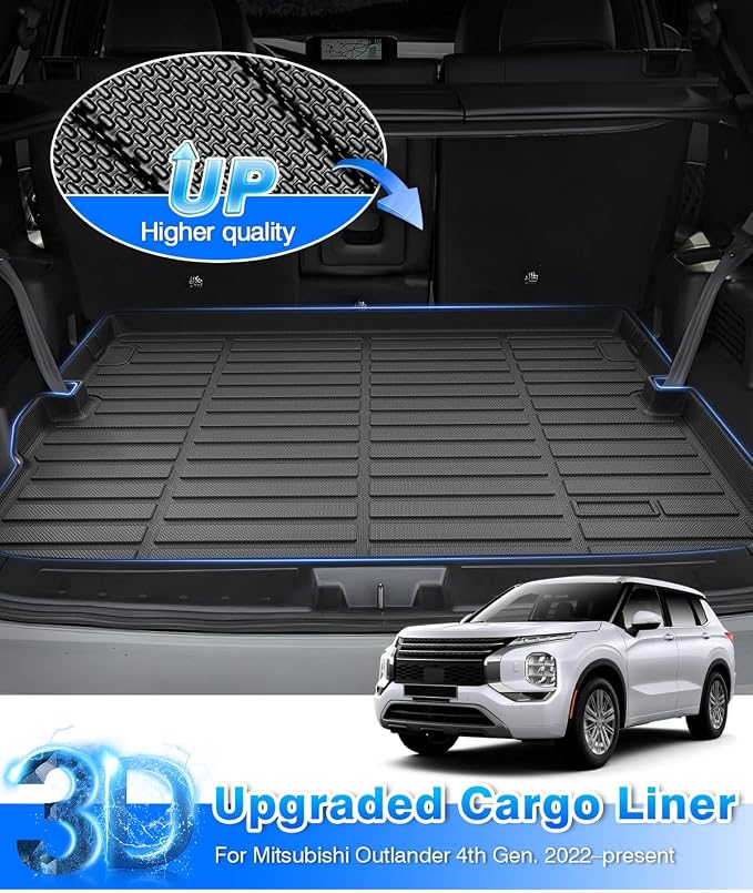 Cartist Cargo Liner for Mitsubishi Outlander PHEV 2023 2024 2025 2026, All Weather Cargo Mat for Outlander Accessories, Heavy Duty Car Mats, Car Accessories - Image 2