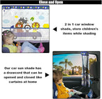 GLSOWEE Car Window Shade for Baby, Blackout Car Window Curtain, Animals | Storage Pockets & 7 Suction Cups, Cartoon Pattern Car Side Window Sun Shade Cover for Sun/Heat/UV Rays Protection, Blue - Image 5