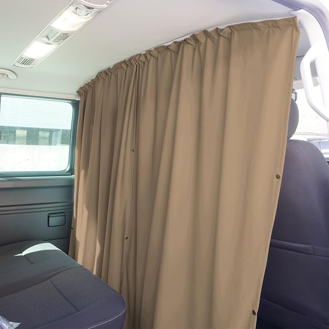 OMAC 54" x 71" Cab Divider Curtain Van Cabin Campervan Kit Beige by OMAC