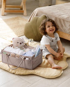 CEI-CEI Baby Diaper Caddy Organizer with Handle, Large Portable Nursery Storage Basket for Newborn Essentials, Changing Table and Car Organizer, Gift for Baby Shower - Image 4