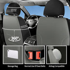Fit for CH-R Car Seat Covers Compatible with Toyota CHR 2018-2022 - Waterproof Breathable Leather Automotive Seat Cushions Protector, Airbag Compatible, Full Set 5 Seats(Gray) - Image 6