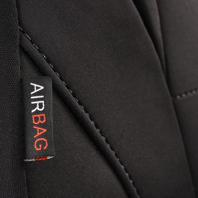 CAR PASS Neoprene EVA Waterproof car seat Covers Front Seats Only, Universal fit for SUV Vehicles Automotive with 5mm Composite EVA Inside,Airbag Compatible (Two Seats, Black and Black) - Image 9