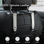 Car Headrest Hook 2 Pack Car Hook Holder Leather Headrest Hooks for Purses and Bags,SUS304 Car Hook (Grey) - Image 2