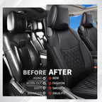 Huidasource Custom Fit RAV4 Front Car Seat Covers, Leather Seat Cushion Cover Accessories Fit for 2019-2024 Toyota Rav4 XLE LE XLE Premium Limited(Not for Hybrid/Adventure/TRD Off-Road/Prime, Black) - Image 5
