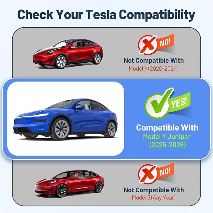 3PCS Tesla Model Y Sunshade Set for Juniper 2025-2026 | Windshield Sun Shade & Sunshade Roof, Glass Sunroof Cover [No Gaps No Sagging] Front Window Shades Protect Interior Dashboard - Image 7