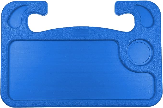 Steering Wheel Tray,Car Table Food Trays for Eating,Laptop Mount,Cars Desk for Driver,Fit Most Auto Vehicle Steering Wheels (Blue, Medium) by LoyaGour