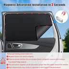 ZATOOTO Magnetic Side Window Sun Shade 4 Pack, Privacy & Insulation | 100% Blackout & UV Protection, Heat Insulation, Universal Size, For Baby Camping, Road trips, Napping or Rest - Image 6