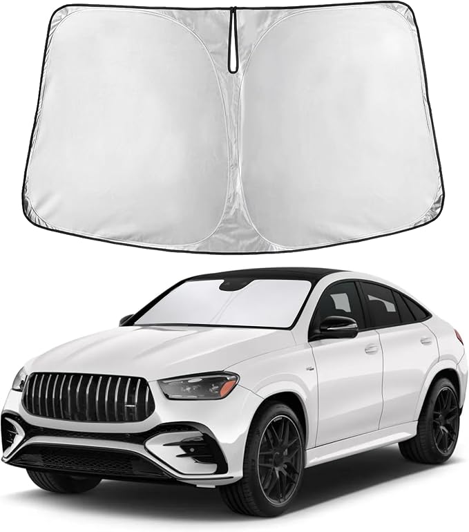 Autovir Windshield Sun Shade Fit for 2012-2023 2024 2025 Mercedes Benz GLE | Sunshade, Front Car Window Shades Sun Visor, Blocks UV Rays & Heat, Car Accessories by Autovir