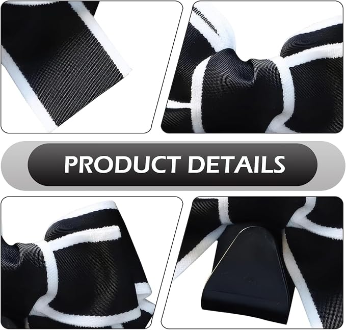 2 PCS Car Seat Headrest Hooks, Car Purse Hook, Cute Bow Cars Rear Seat Storage Hook for Bags, Purses, Umbrellass (Black) - Image 4