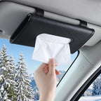 2Pack Car Tissue Holder, Sun Visor Napkin Box BlackBeige | Premium PU Leather, Auto Napkin Case, Mask Holder for Car, with Tissue Refill, Vehicle Interior Accessories - Image 9