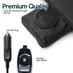 ZONETECH Cooling Car Seat Cushion - Black Automotive Adjustable Temperature Comfortable Cooling Car Seat Cover (1 Pack) - Image 8