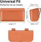 Magnetic Sunglasses Holder for Car Visor, PU Leather Clip, Orange | Soft Inner Lining, One-Handed Access, Holds Eyeglasses, Parking Tickets and Receipts, For Cars, SUVs and Trucks, 1 Pack - Image 7