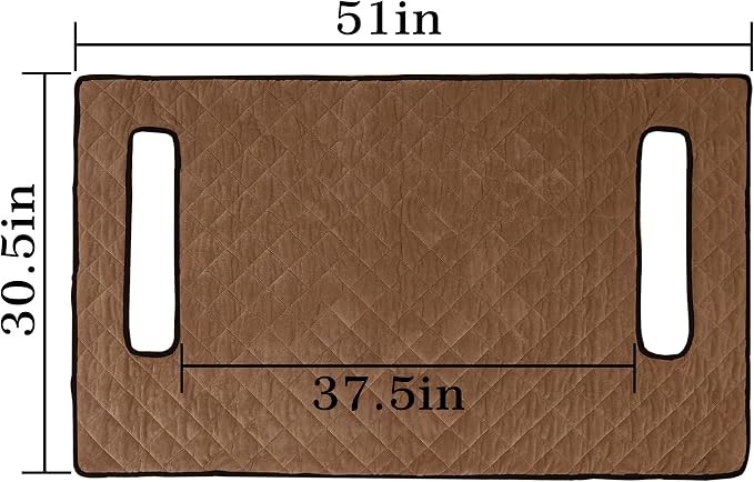 YOKYHOM Golf Cart Seat Covers, Thickened Short Plush Seat Towel Blanket with Non-Slip Backing, Soft & Heavy Duty, Fits Most 2 & 4 Passenger EZGO Yamaha Club Car, 51"x30.5", Dark Brown - Image 5